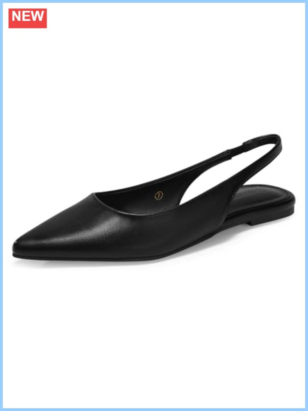 Womens Slingback Flats Pointed Closed Toe Slip On Ballet Dress Shoes